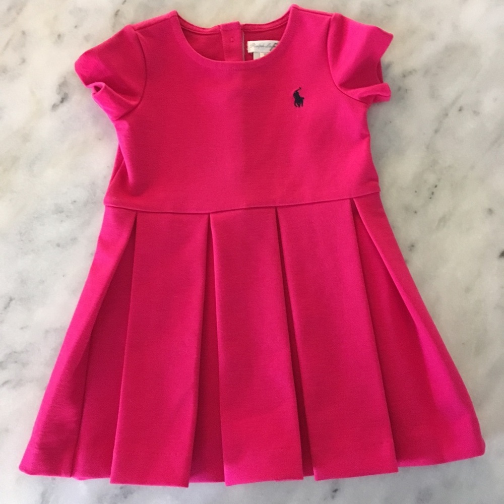 NWOT Pink Ralph Lauren Pleated Dress